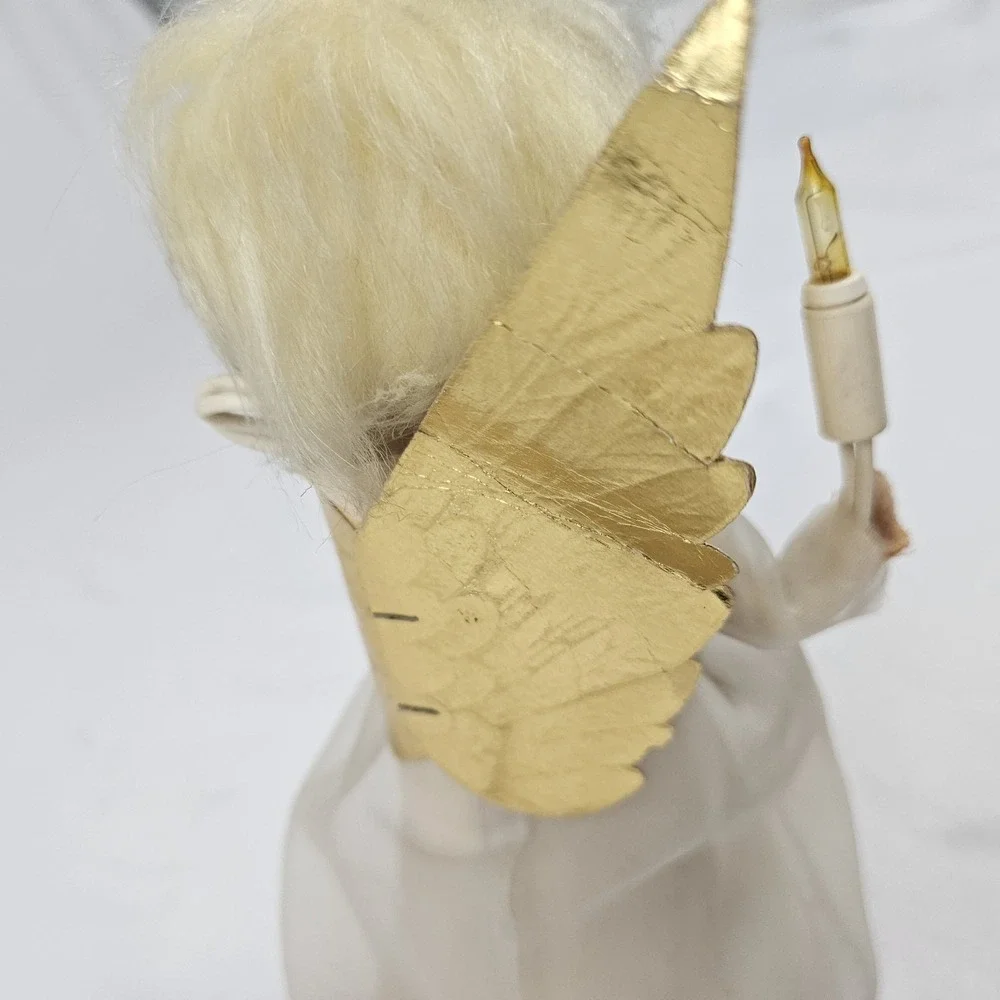 Vintage Lighted Christmas Angel Tree Topper Figure 60's Mid-Century Modern